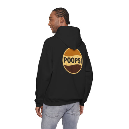 Poopsi Logo Hoodie — Funny Retro Soda Parody Sweatshirt
