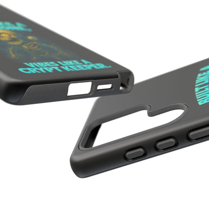 Phone Case — "Built Like a Wishbone, Vibes Like a Crypt Keeper" Skeleton Tough Case