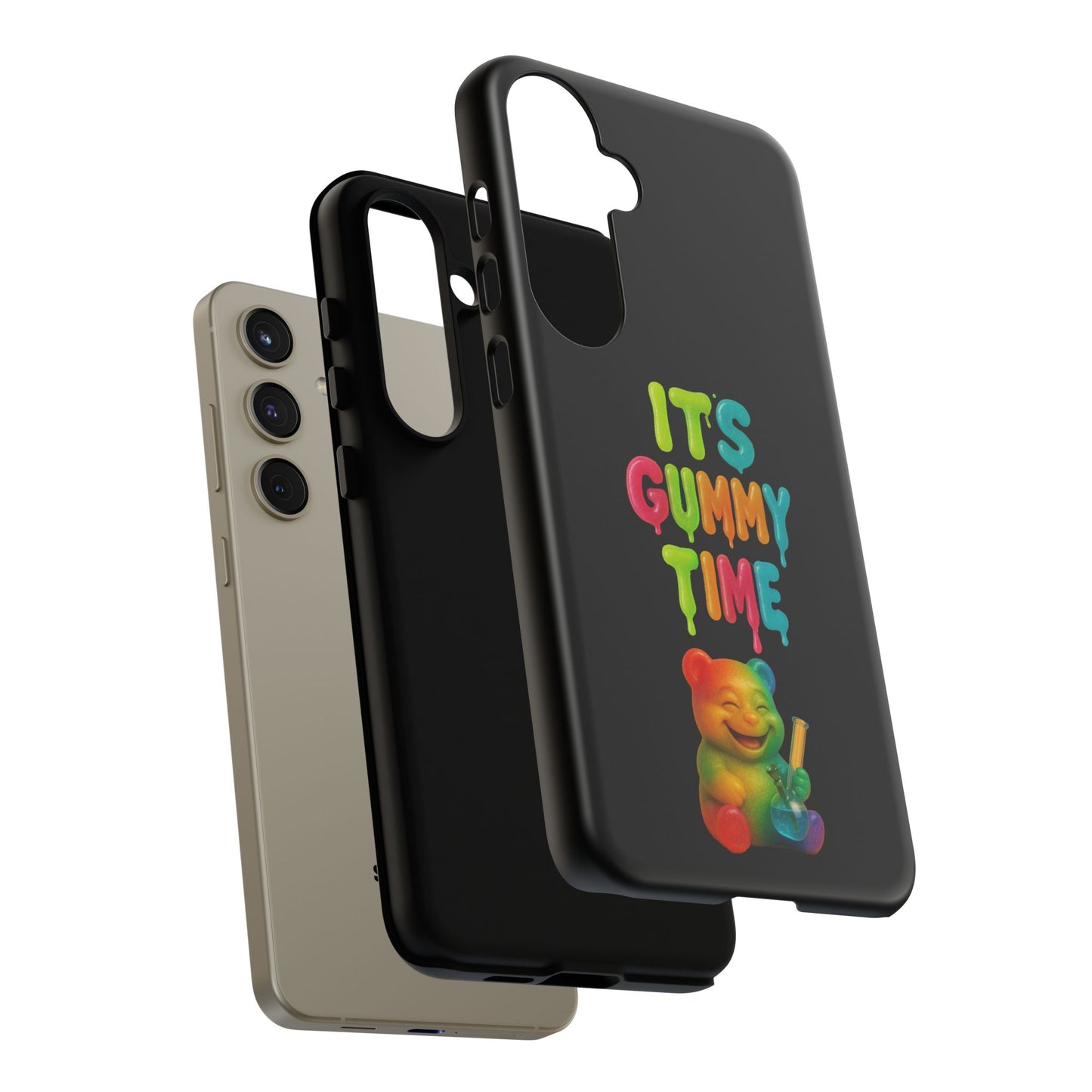 Phone Case — "It's Gummy Time" Rainbow Gummy Bear Protective Cover