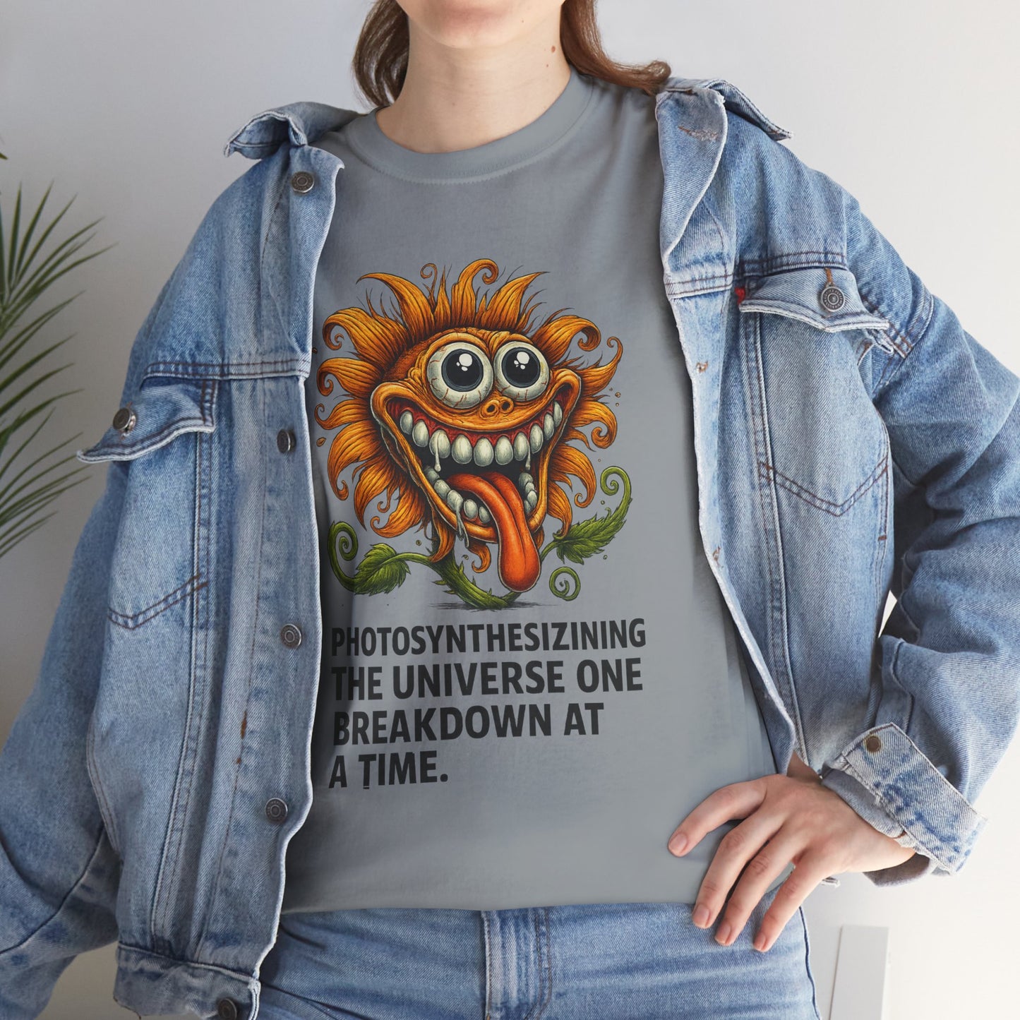 Photosynthesizining the Universe – Funny Sunflower Breakdown T-Shirt