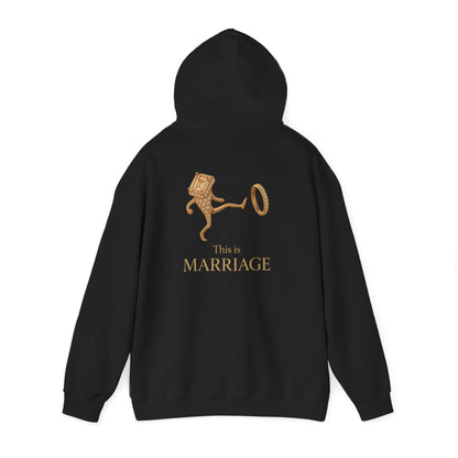 Marriage Key Graphic Hoodie — "This Is Marriage" Gold Lion Design