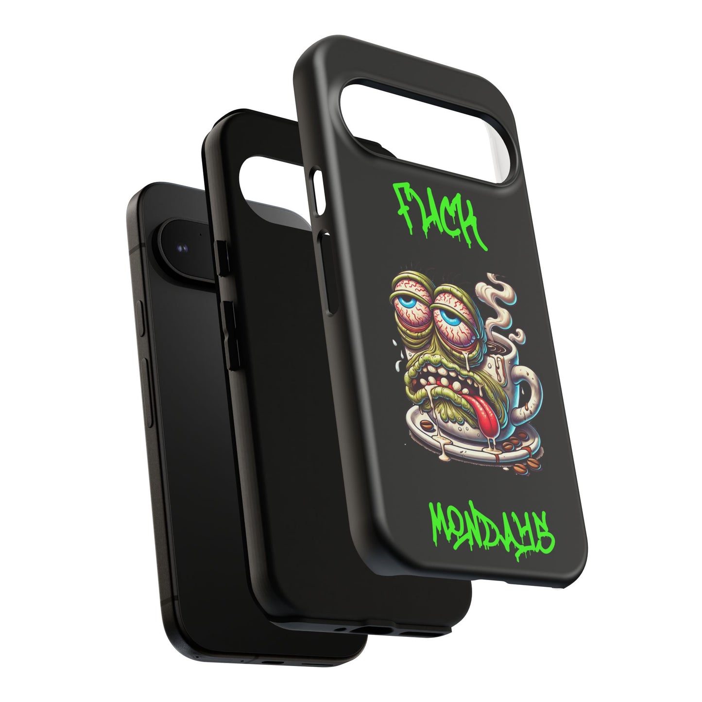 Phone Case — "F*** Monday" Grotesque Coffee Monster Shock Art