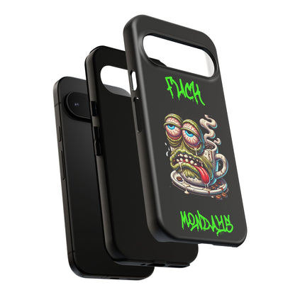 Phone Case — "F*** Monday" Grotesque Coffee Monster Shock Art