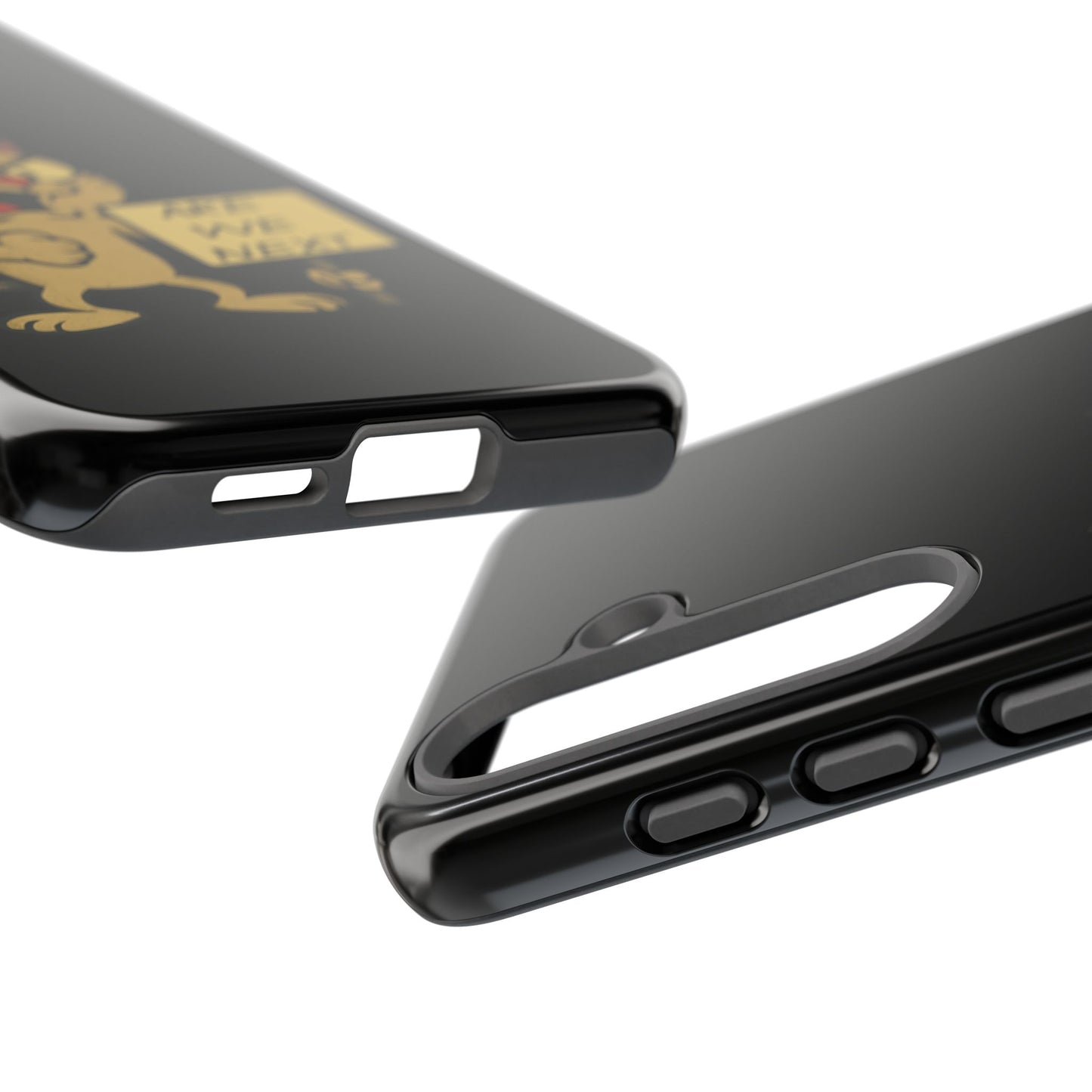 Angry Cat Phone Case — 'Are We Next' Protest Graphic iPhone Case