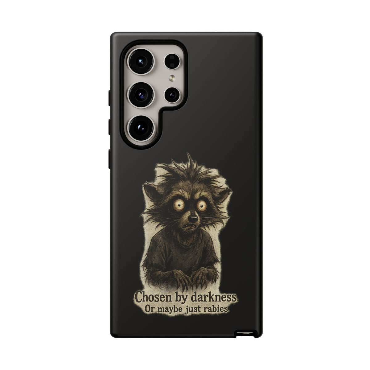 Phone Case — "Chosen by Darkness (Or Maybe Just Rabies)" Cute Creepy Lemur Design