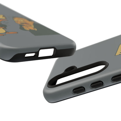 Phone Case - Cartoon Penguin Yelling 'WTF' at Shocked Man, Funny Protective iPhone Cover
