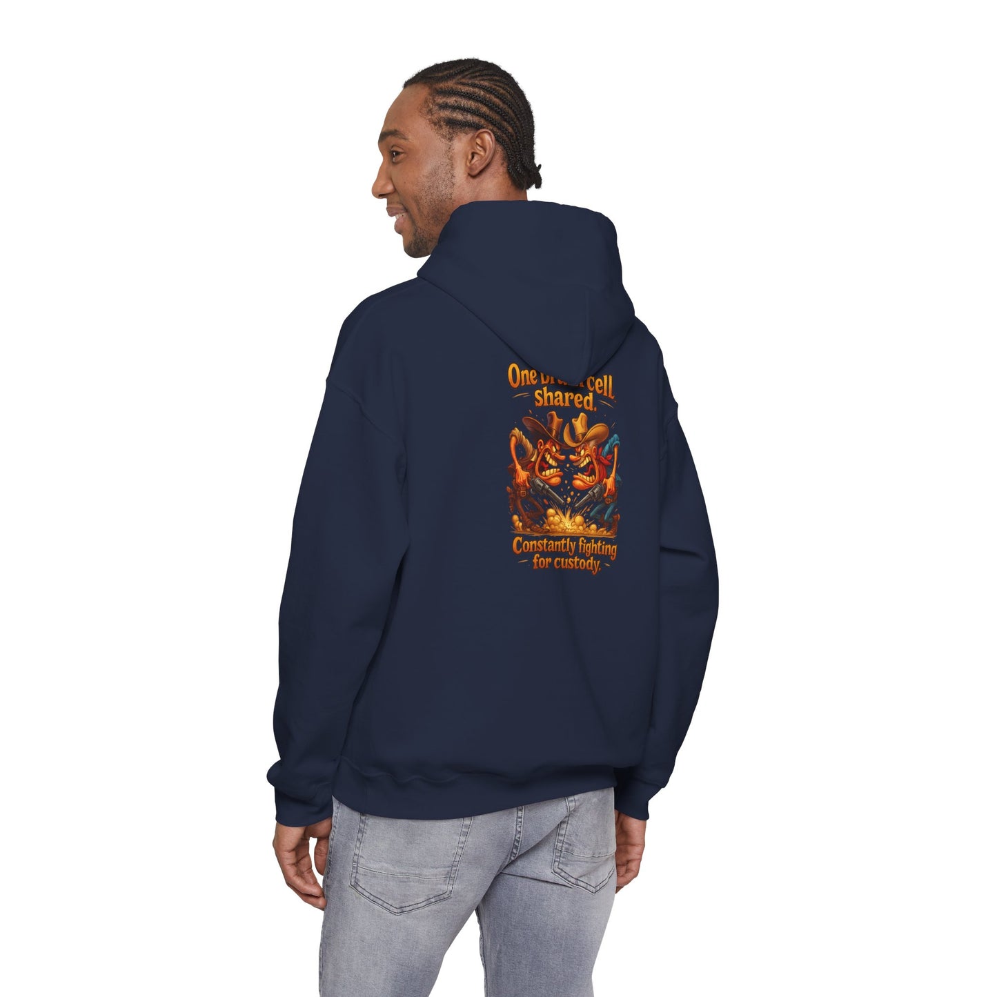 Vintage Crest Hoodie — Community Vibes Graphic Hooded Sweatshirt
