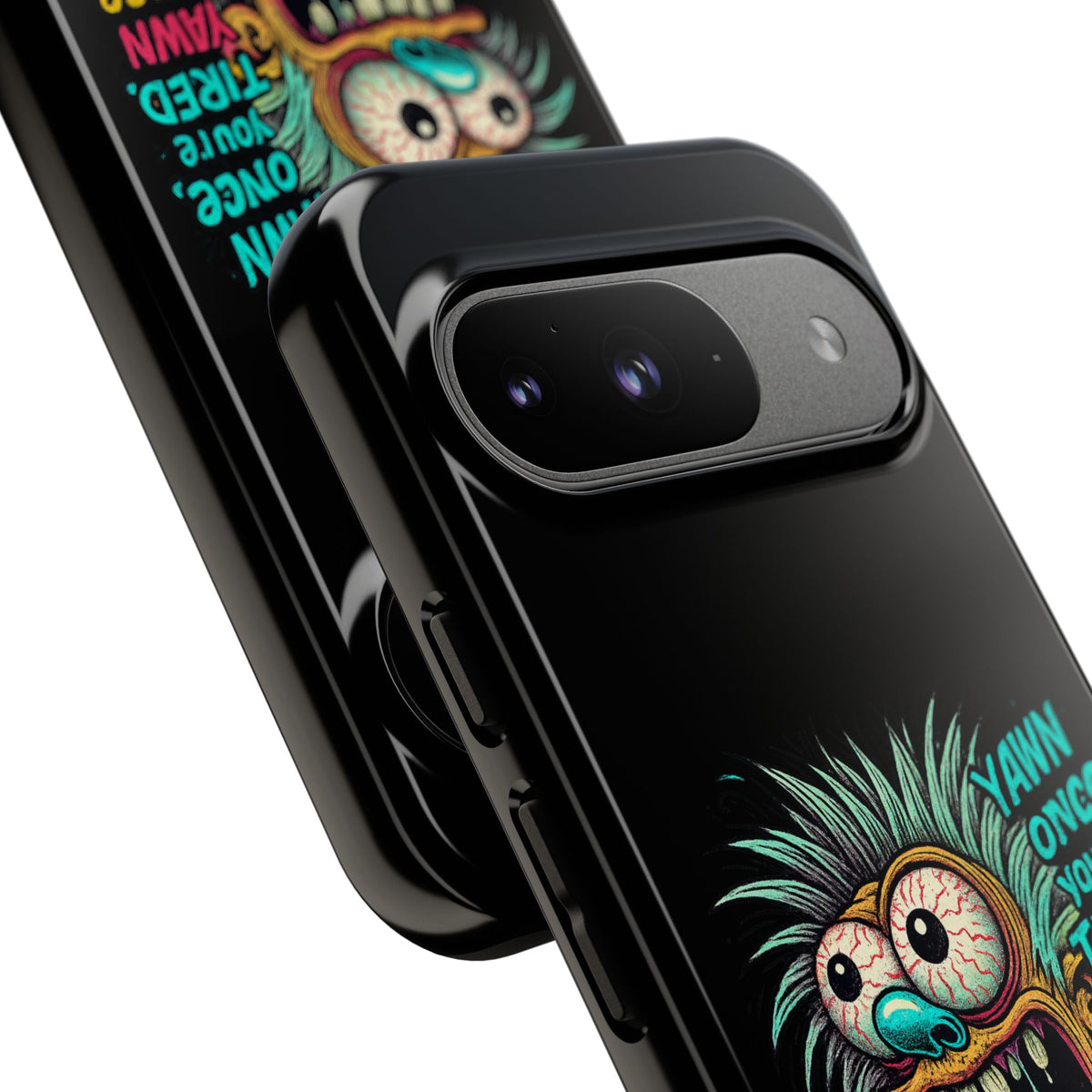 Phone Case — 'Yawn Once You're Tired, Yawn Twice You're Probably Expired' Retro Monster Graphic