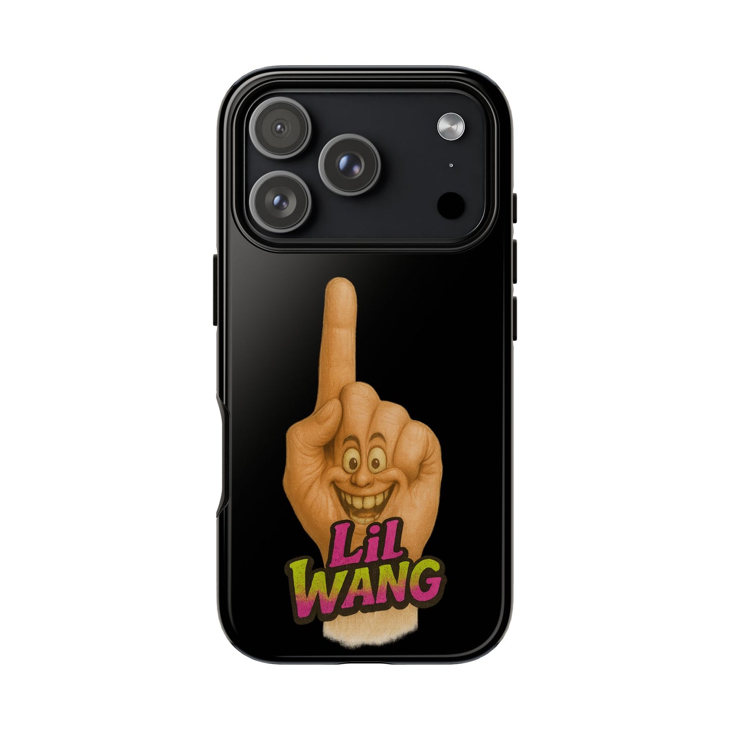 Phone Case — 'Lil Wang' Humorous Middle Finger Character Protective Cover