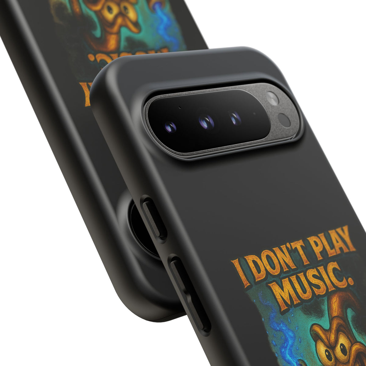 Phone Case — "I Don't Play Music. I Detonate It." Cartoon Bomb Graphic