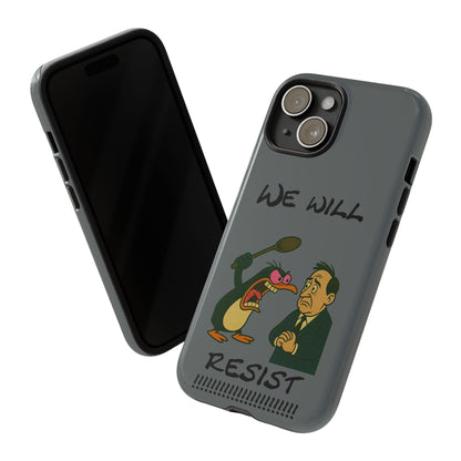Phone Case - "We Will Resist" Cartoon Protest Design