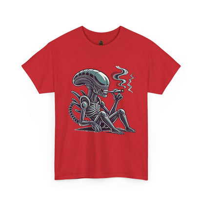 Alien Smoking Graphic Tee — Retro Sci‑Fi Xenomorph T-Shirt