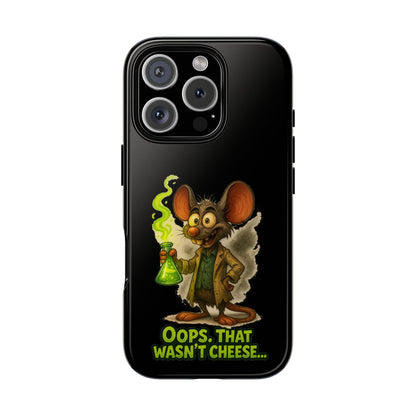 Phone Case — Funny Cartoon Rat "Oops That Wasn't Cheese" Protective Cover