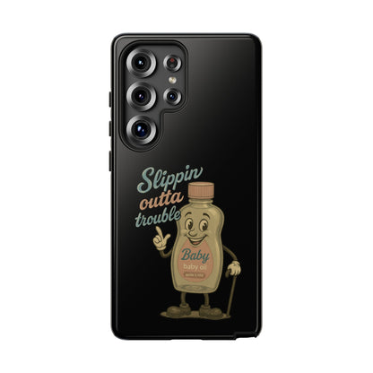 Phone Case — 'Slippin Outta Trouble' Retro Baby Oil Mascot