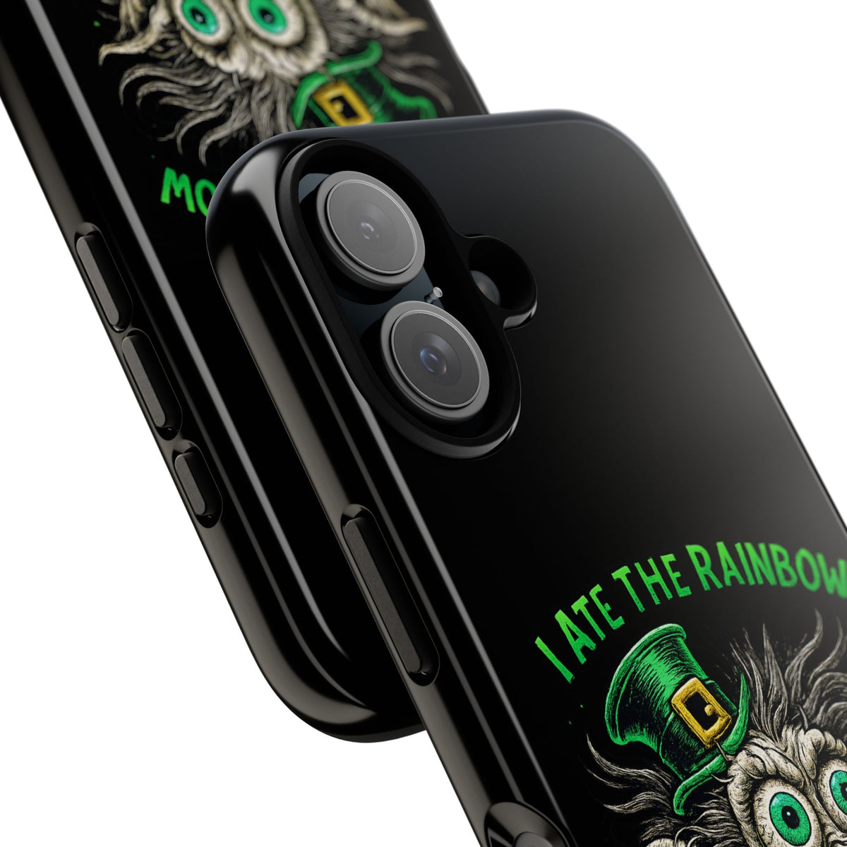 St. Patrick's Horror Phone Case — "I Ate the Rainbow, The Gold Screamed" Lucky Goblin Design