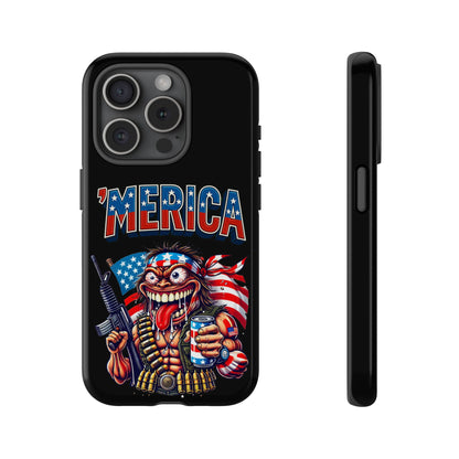 'MERICA Patriotic Phone Case — American Flag Madman Design