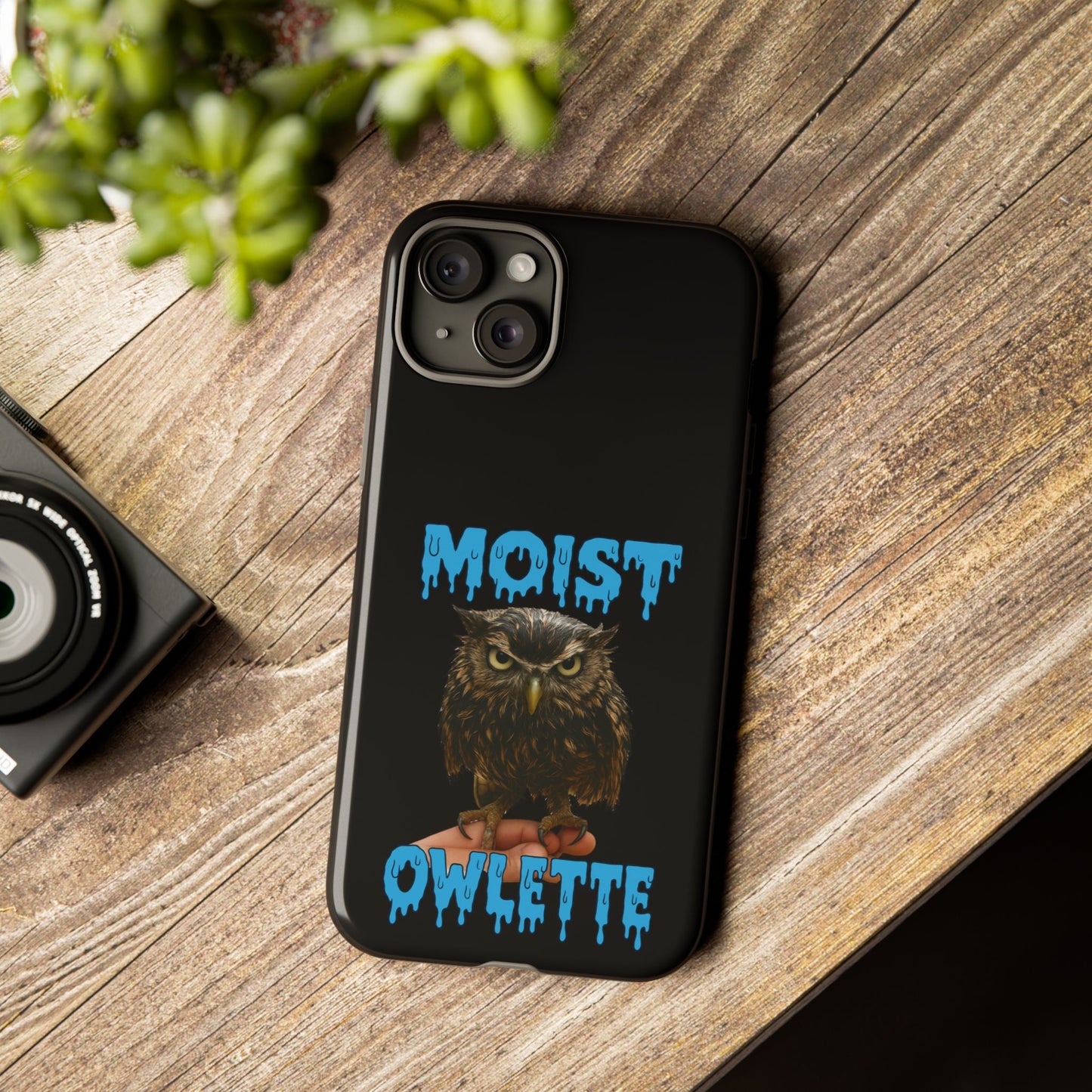 Moist Owlette Phone Case — Funny Owl Graphic Protective Case