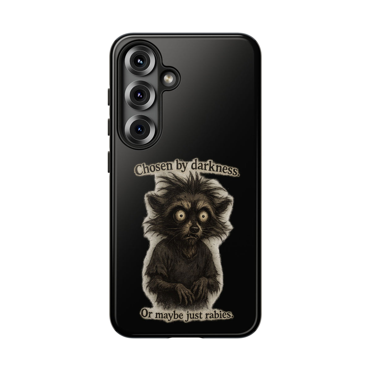 Phone Case - "Chosen by Darkness (Or Maybe Just Rabies)" Cute Creepy Retro Creature Protective Case