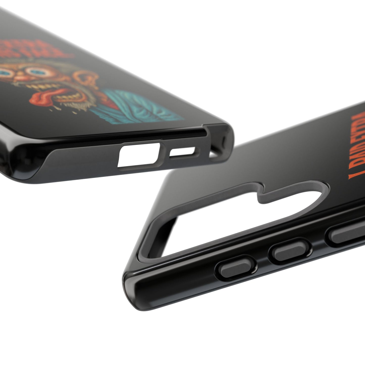 Funny ‘I Paid Extra For This Face’ Phone Case — Retro Horror Cartoon Design