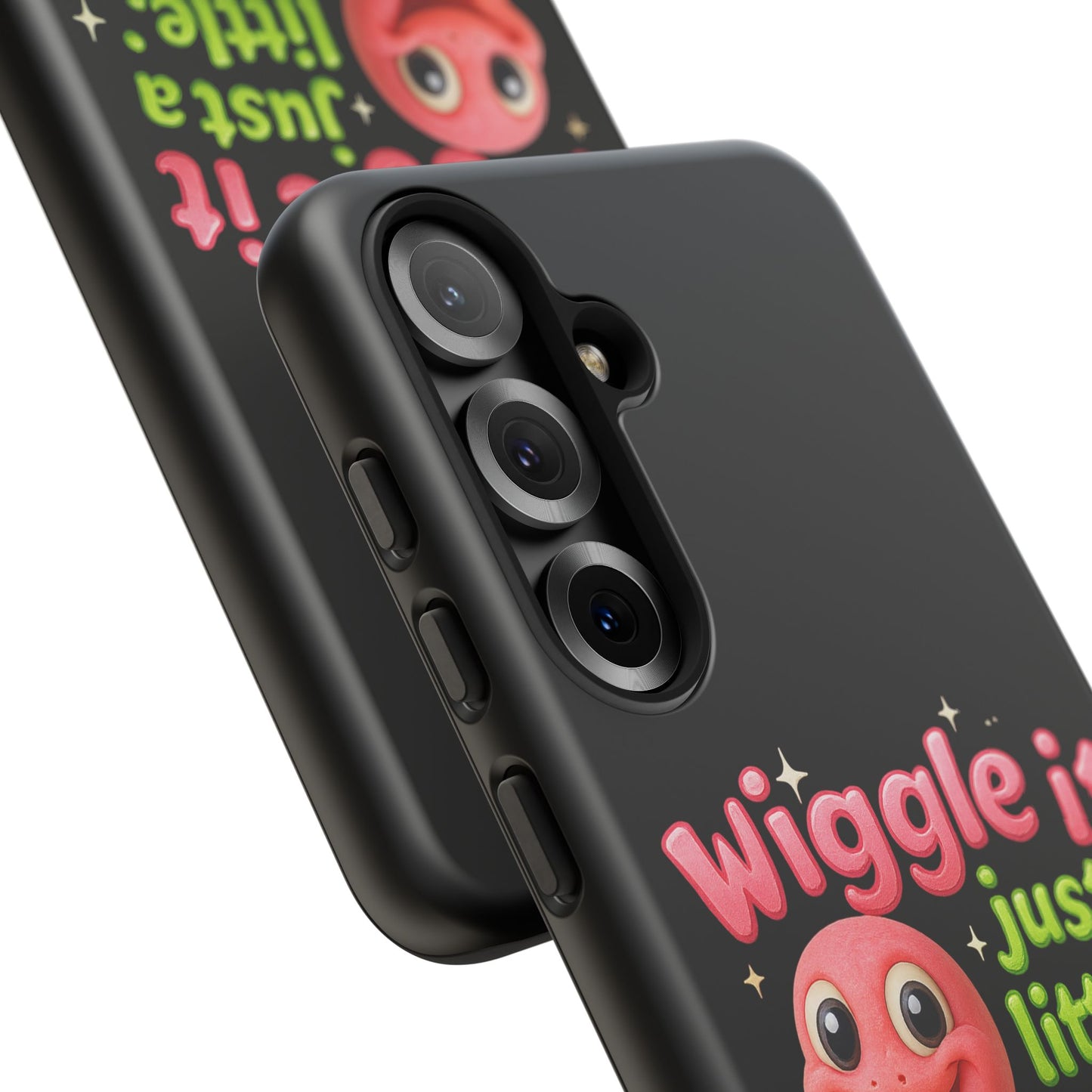 Wiggle It Worm Phone Case — Cute Pink & Green Cartoon iPhone Cover