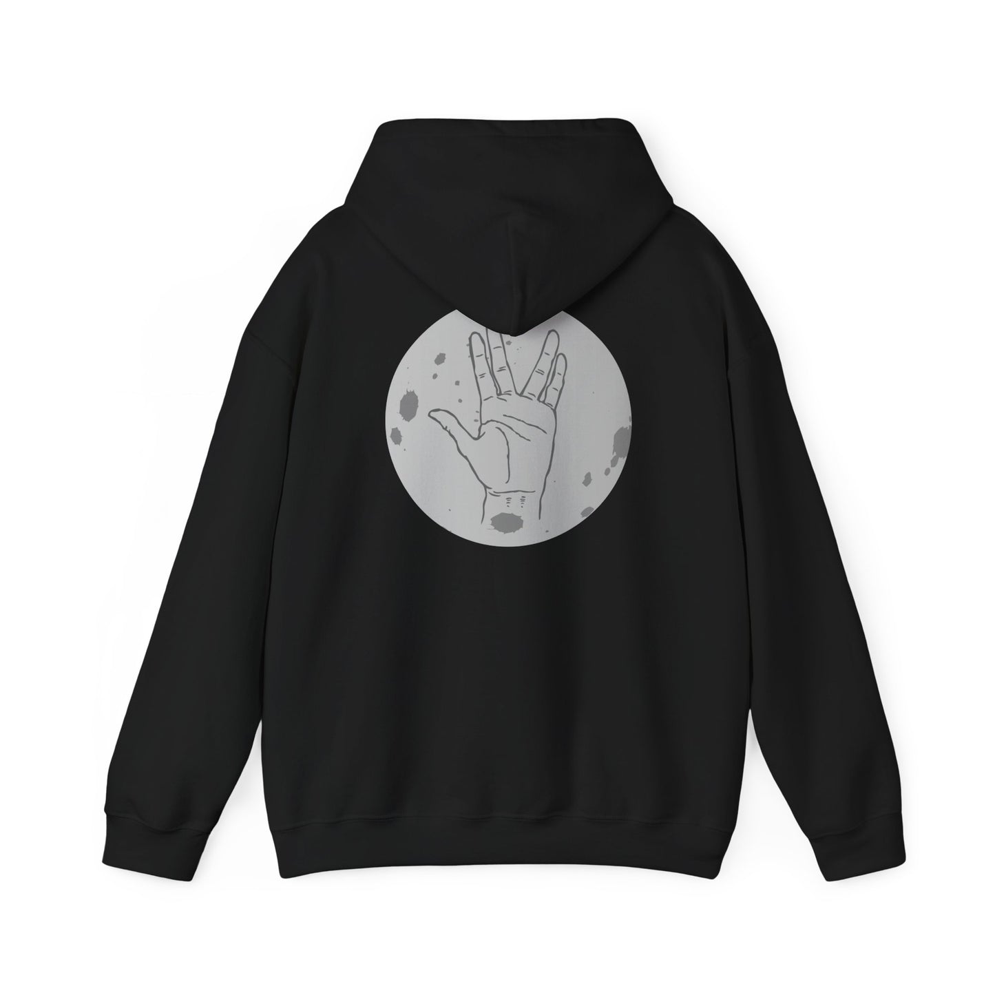 Vulcan Salute Hoodie — Retro Space Hand Graphic Pullover