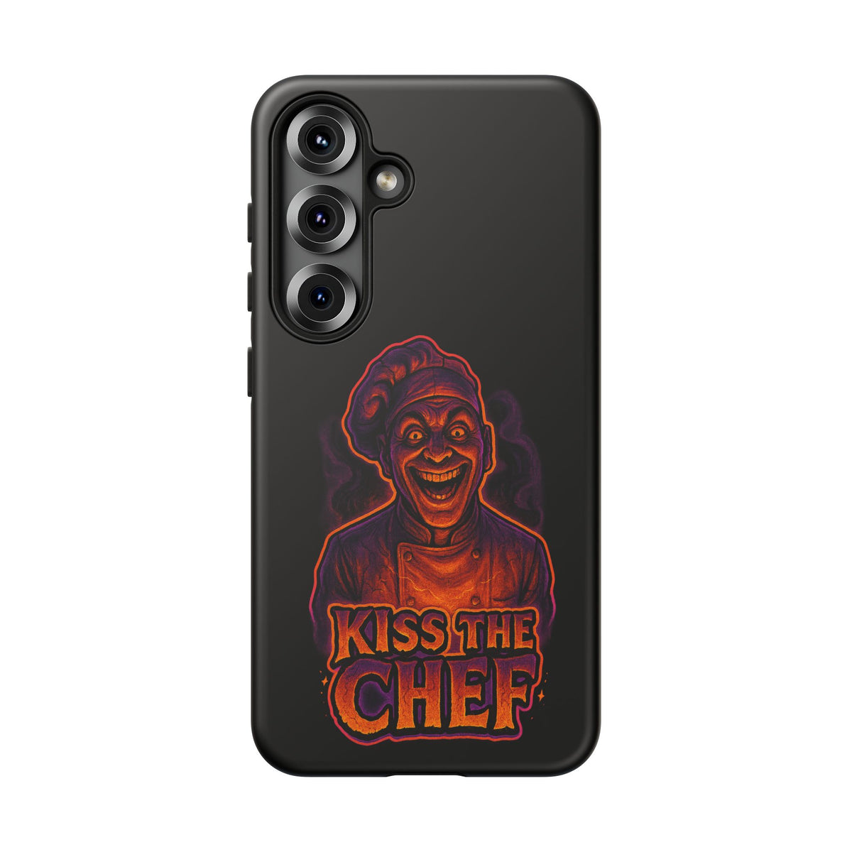 Phone Case — "Kiss the Chef" Neon Horror Chef Design