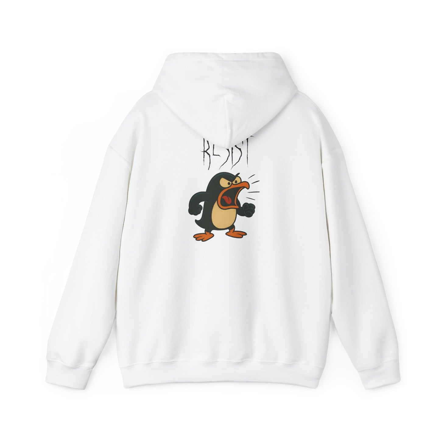 Angry Penguin Graphic Hoodie — 'ROAR' Retro Cartoon Streetwear