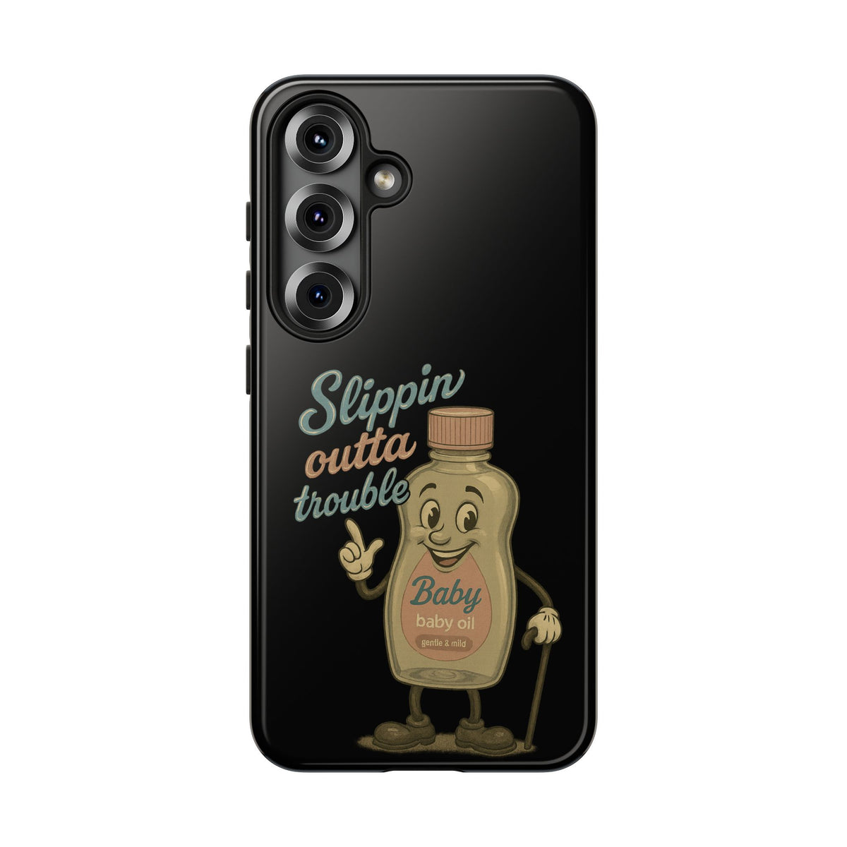 Phone Case — 'Slippin Outta Trouble' Retro Baby Oil Mascot