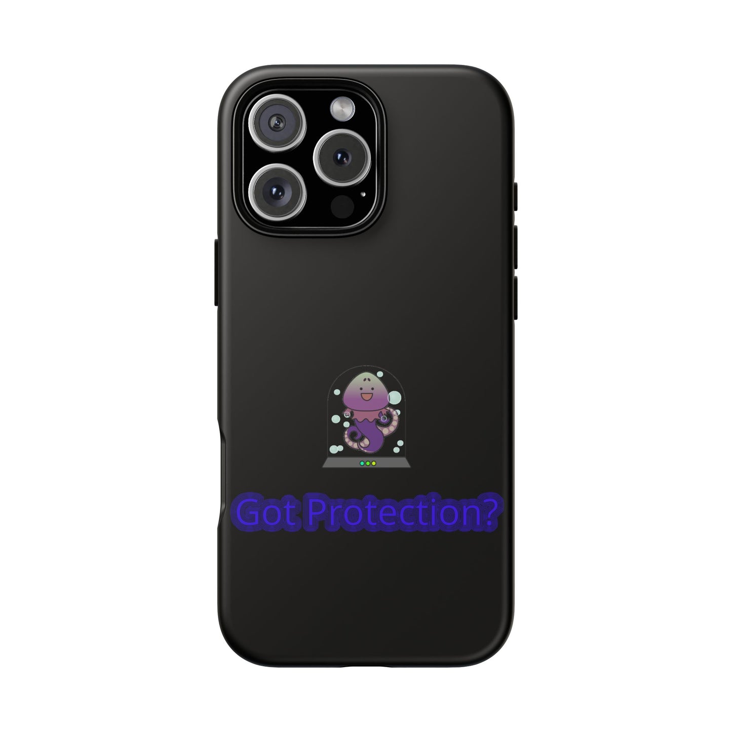 Phone Case — 'Got Protection?' Cute Purple Alien Anti-Shock Protective Cover