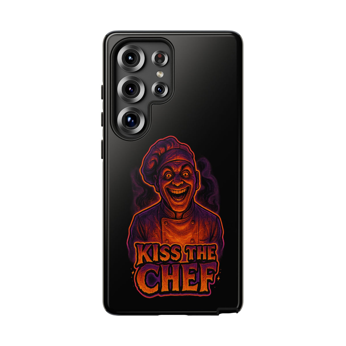 Phone Case — "Kiss the Chef" Neon Horror Chef Design