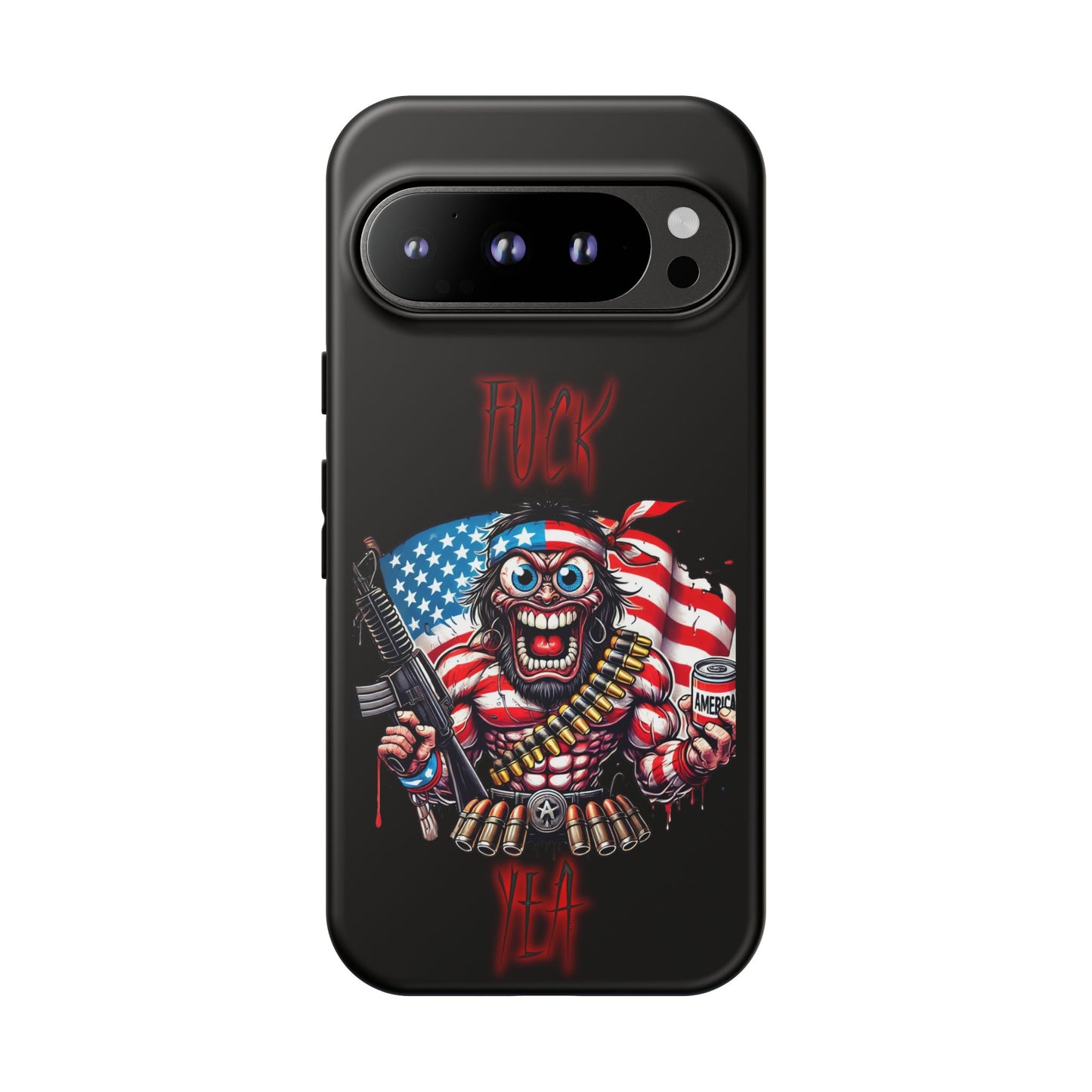 Phone Case — American Flag Skull Soldier Design (Tough Cases)