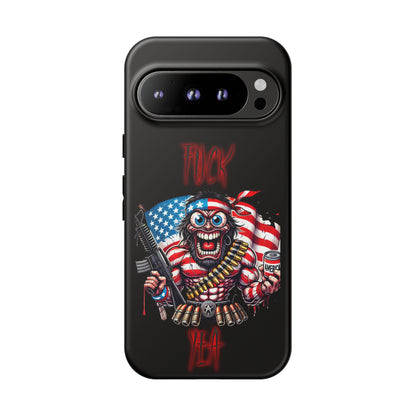 Phone Case — American Flag Skull Soldier Design (Tough Cases)