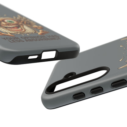 Phone Case — Funny Vintage Winged Toaster Design (“Your Opinion Has Less Absorbency”)