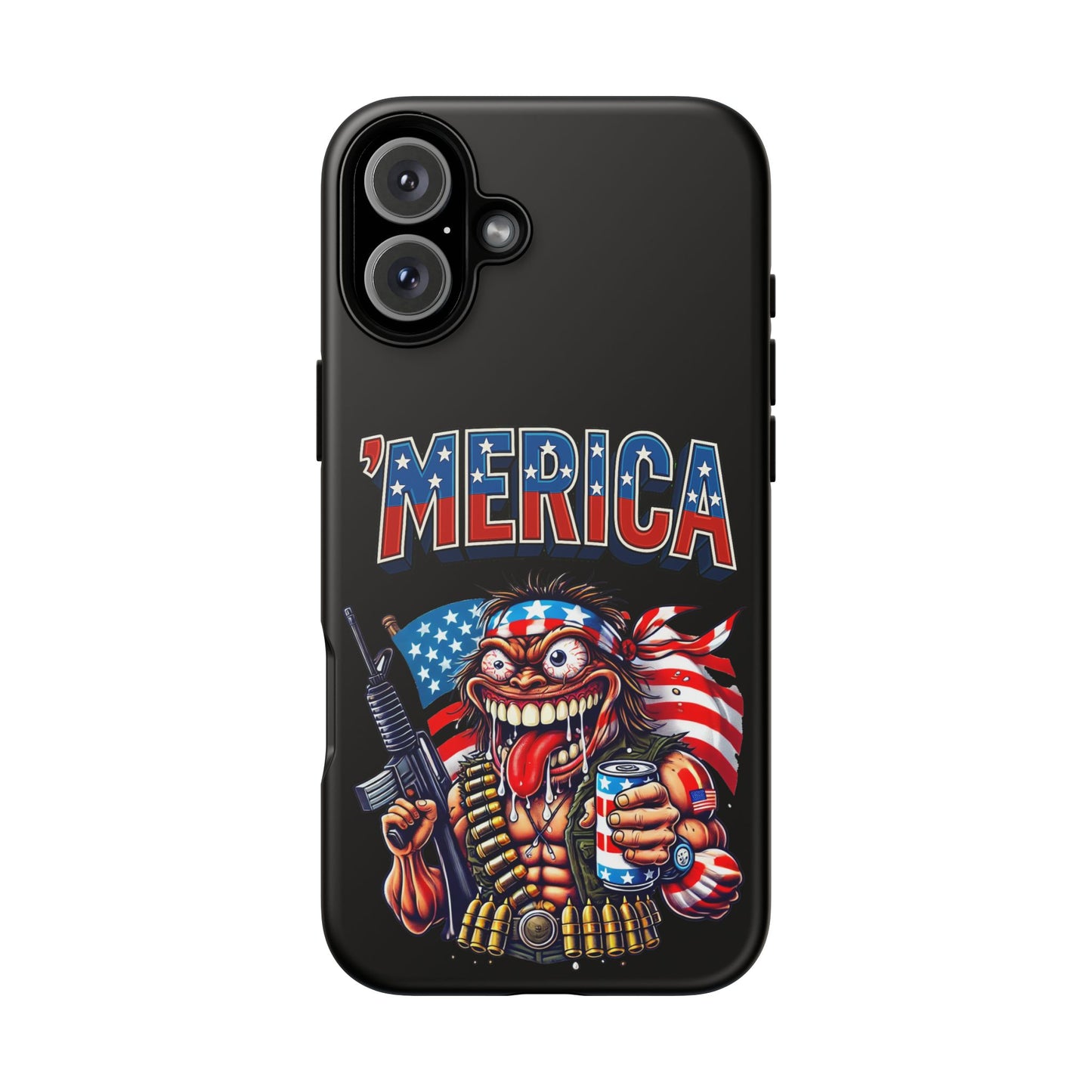 'MERICA Patriotic Phone Case — American Flag Madman Design