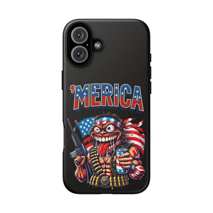 'MERICA Patriotic Phone Case — American Flag Madman Design