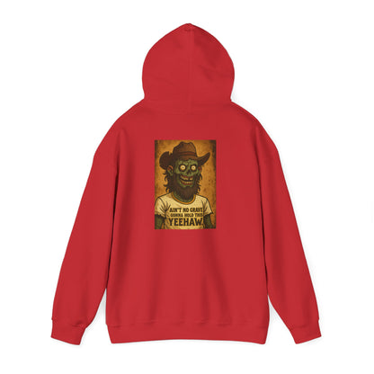 Hoodie — Vintage Zombie Cowboy 'Ain't No Grave' Graphic Pullover