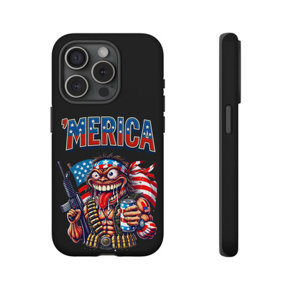 'MERICA Patriotic Phone Case — American Flag Madman Design