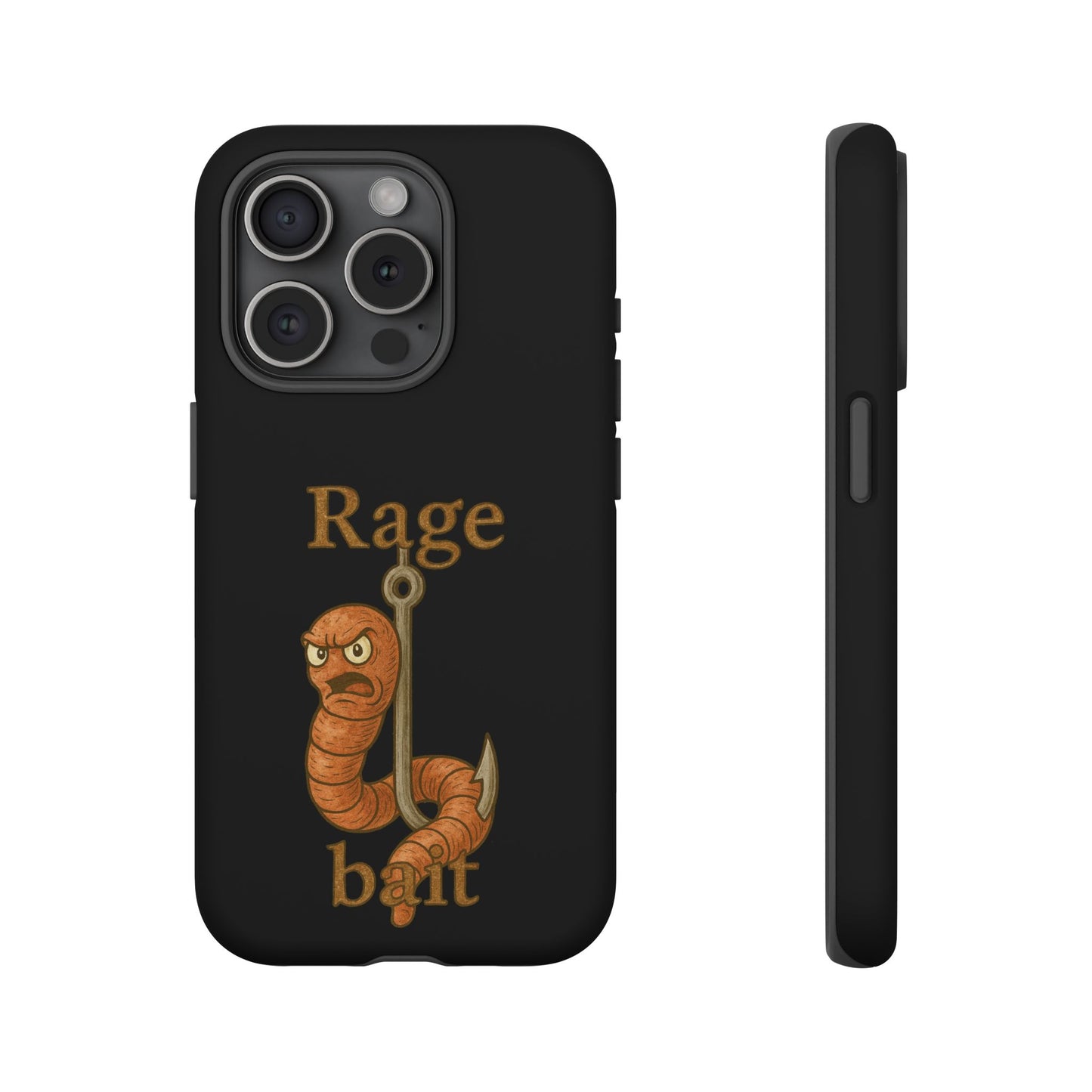 Phone Case — "Rage Bait" Angry Worm Fishing Design