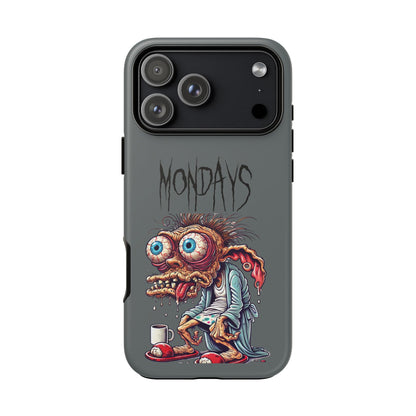 Mondays Zombie Character Phone Case – Funny Groggy Coffee Phone Cover