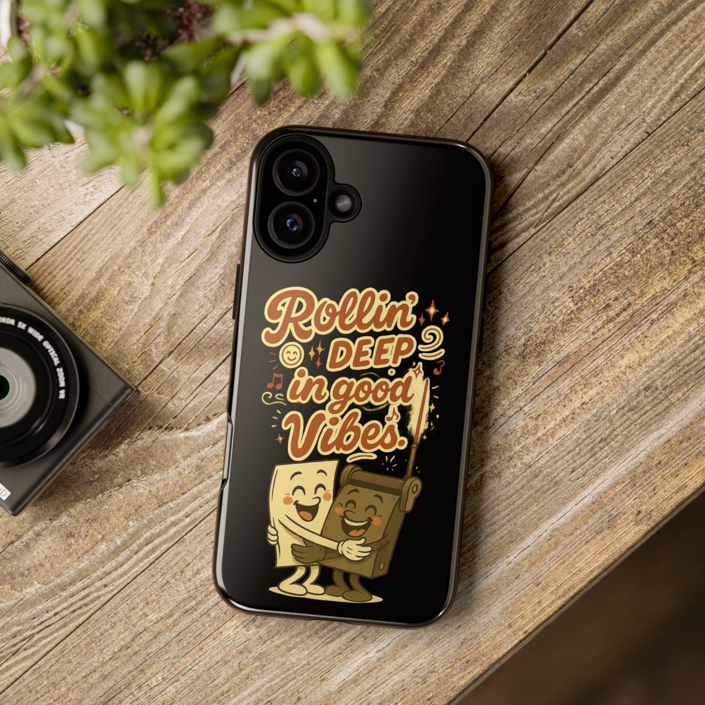 Phone Case — "Rollin' Deep in Good Vibes" Cartoon Retro Design