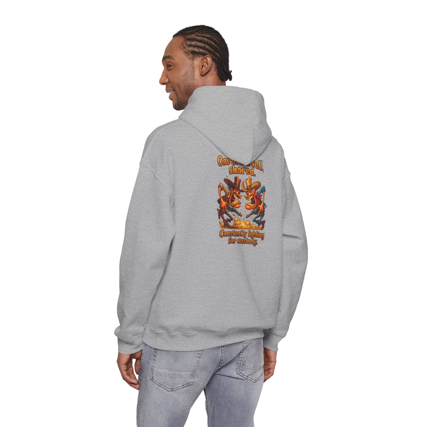 Vintage Crest Hoodie — Community Vibes Graphic Hooded Sweatshirt