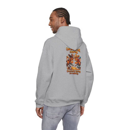 Vintage Crest Hoodie — Community Vibes Graphic Hooded Sweatshirt