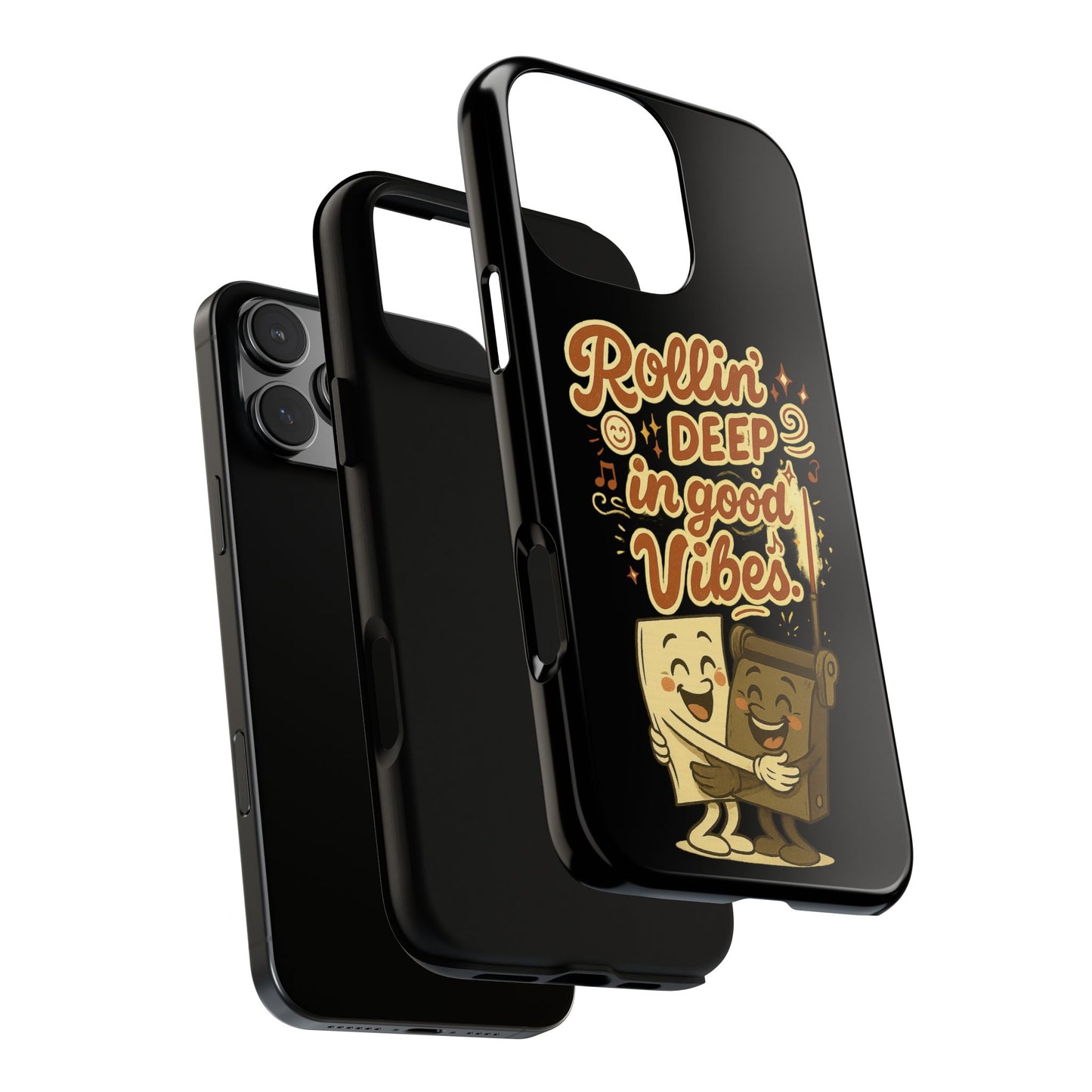 Phone Case — "Rollin' Deep in Good Vibes" Cartoon Retro Design