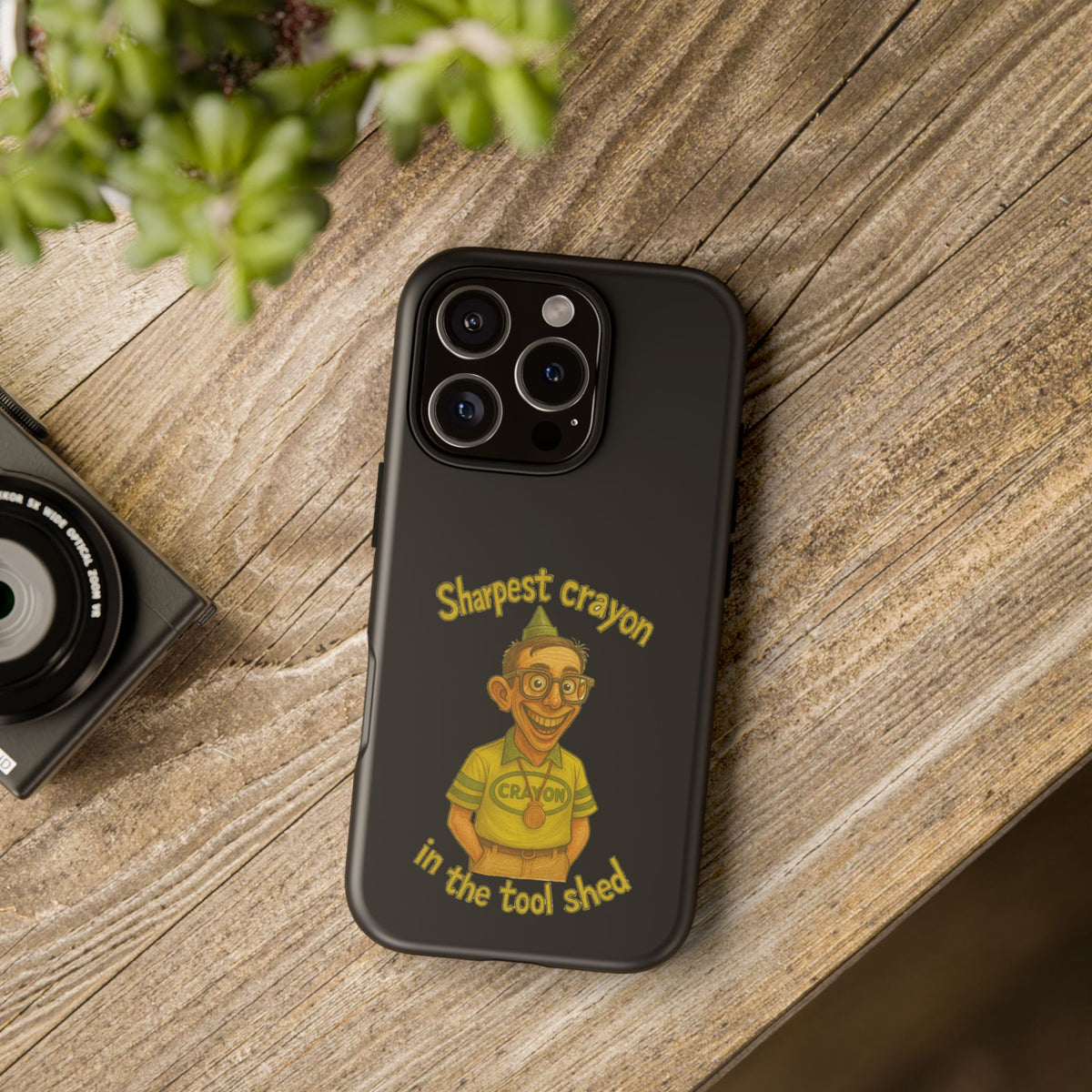 Phone Case — "Sharpest Crayon in the Tool Shed" Retro Teacher/Geek Protective Cover