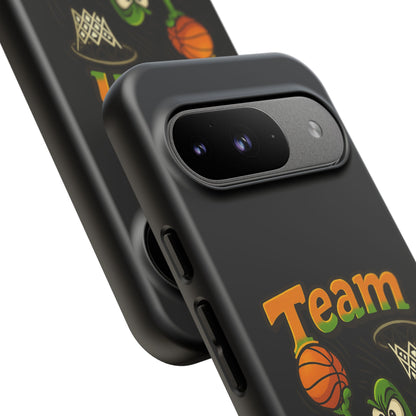 Team Player Basketball Phone Case — Cute Cartoon Pickle Dunk Phone Cover