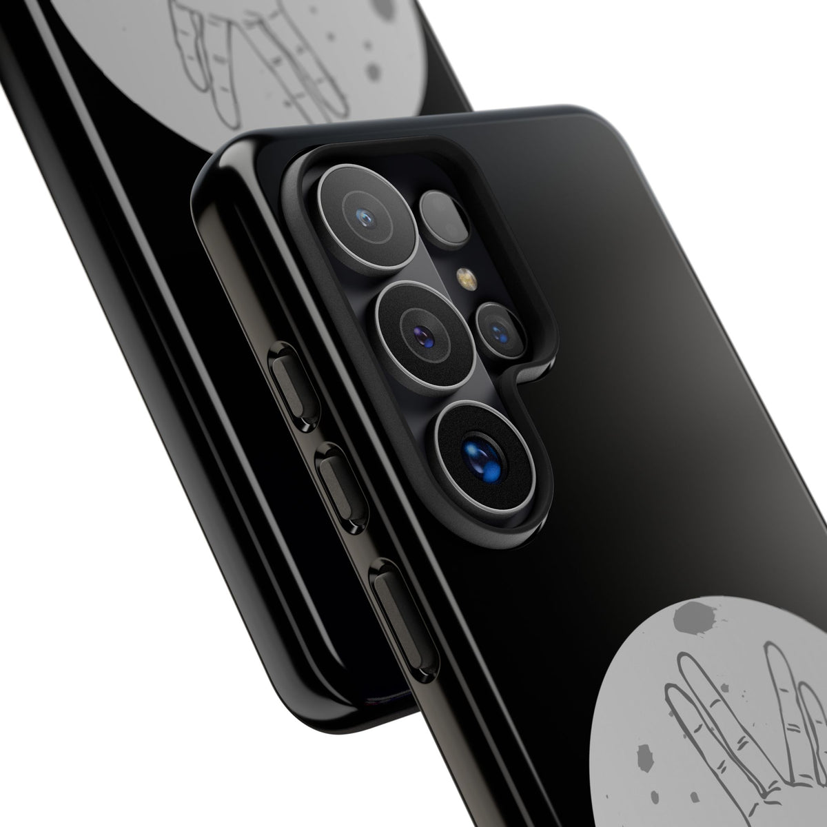 Spock Live Long Phone Case — Vulcan Salute Moon Graphic