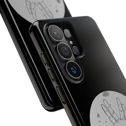 Spock Live Long Phone Case — Vulcan Salute Moon Graphic