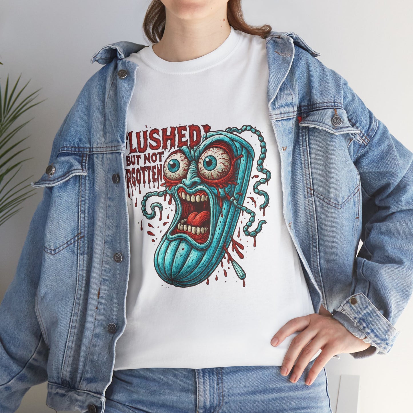 Flushed But Not Forgotten – Horror Tampon Tee