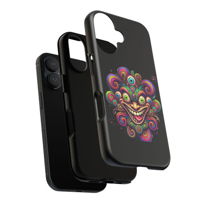 Psychedelic Jester Phone Case — Colorful Creepy Clown Tough Case