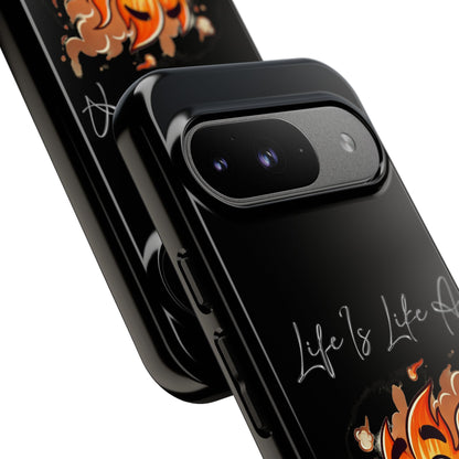 Cute Flaming Dumpster Phone Case — "Life Is Lit" Funny Burnout Phone Cover